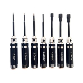 Hobbymall Mini RC Hex Screwdriver Nut Driver Set RC Car Tools for 1/18 1/24 RC Mini Crawler Car TRX4M SCX24 FCX24(7PCS)