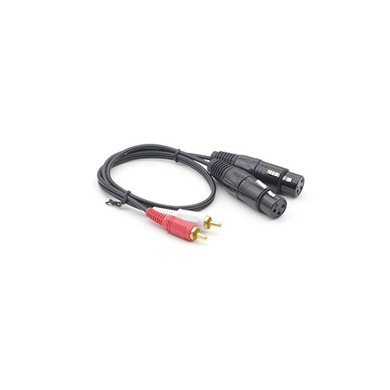 [WV2148-1.5] WYVERN AUDIO XLR Cannon (Female/Black) x 2-RCA Pin x