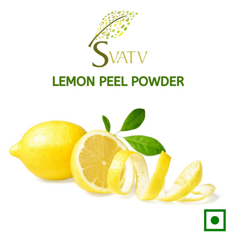 SVATV Lemon Exfoliating Powder, Citrus Limonum, Lemon Peel Powder, Natural,