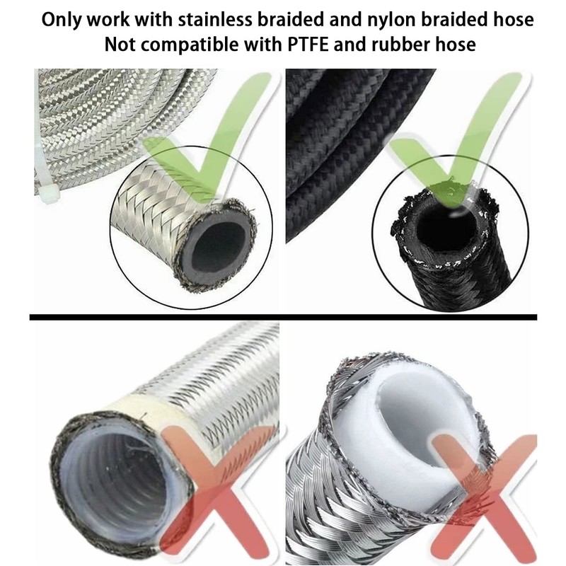 YSIL 10AN Hose End Fitting Female Fit for Braided Fuel