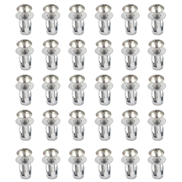 30 Sets Jack Nuts,Petal Nuts,M5*25MM Carbon Steel Expansion Nut,Hollow Wall