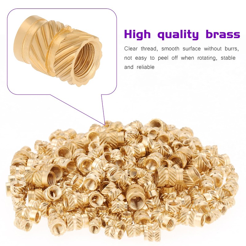 Gueenky 320 Pieces Threaded Insert 3D Printing Brass, M2 M3