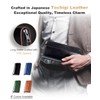 Matakul LONG WALLET,Leather Wallet, Long Zippered Pouch Wallet for Men,