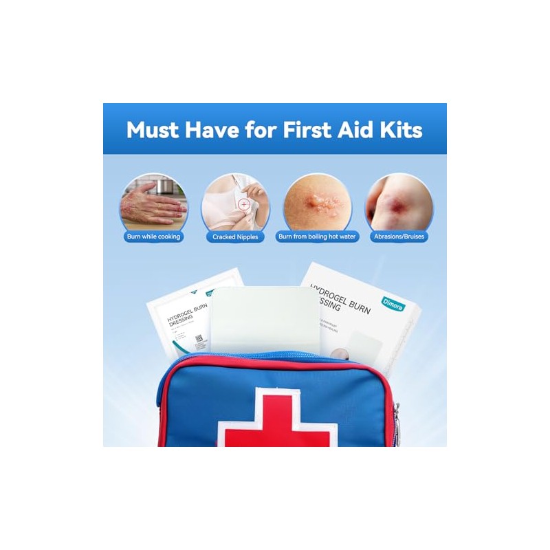 Dimora Hydrogel Burn and Wound Dressing Pads for Minor Burns