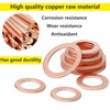 Qrity 20pcs Flat Washers Copper Flat Washers Gasket M6 Copper
