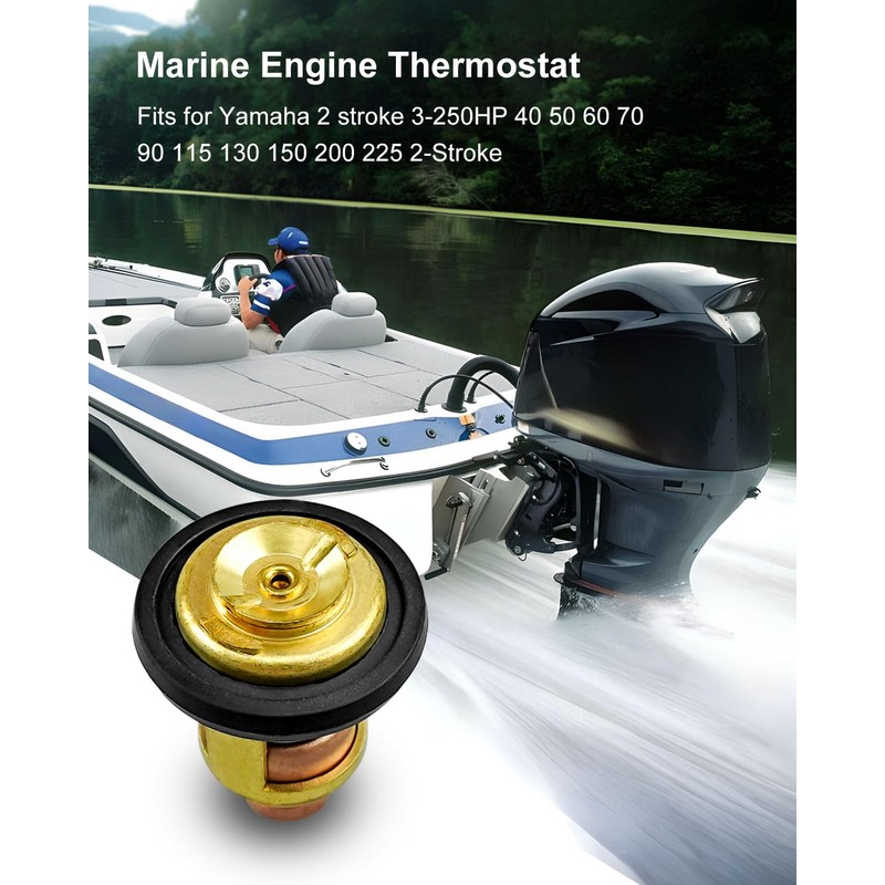 2Pcs Thermostat Fits for Yamaha 2 stroke 3-250HP 40 50