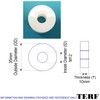 TERF® White Nylon Spacer Washer M12 (12mm) X 35mm X