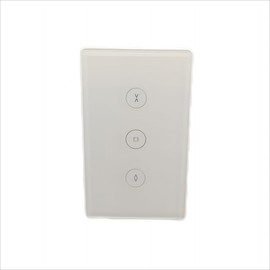 Zigbee Smart Touch Wall Monorail Curtain Switch,Single Track Curtain switches，App/Voice Control, Night Vision, Tuya Gateway Required (White, Curtain Switch-ZigBee)