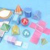 MagiDeal 12 Pieces Geometric Shapes Blocks Pattern Blocks Transparent 3D