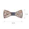 Cyriacus Wooden Bow Tie Set, Includes Papillon and Cufflinks, Square