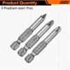 HARFINGTON 3pcs PZ1/PZ2/PZ3 Screwdriver Bit 1/4" Hex Shank 50mm/2" Length