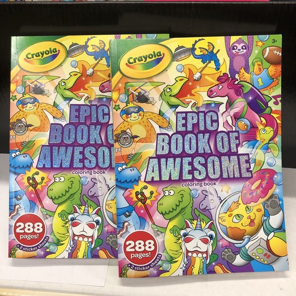 2 X Crayola Coloring Books Epic Awesome Animal Friends -