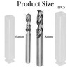 2Pc 6mm & 8mm HSS Tip High-Speed Steel Cobalt Spot