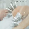 24 Pcs Sheer Color Nails Personality Unique Nails Medium Length