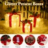 Quntis Set of 3 Light Up Present Boxes, 60 LEDs