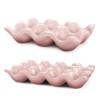 Ceramic Egg Tray 12 + 6 Cups Egg Holder Container