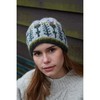 Pachamama Women Wool Beanie Hat Handknitted Scots Thistle Design Multicoloured