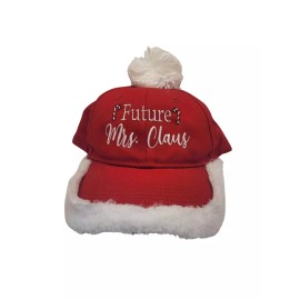Unbranded Future Mrs Claus Santa Baseball Cap Baseball Hat with pompom