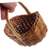 BESPORTBLE Mini Rattan Woven Basket Lightweight Picnic Flower Basket for