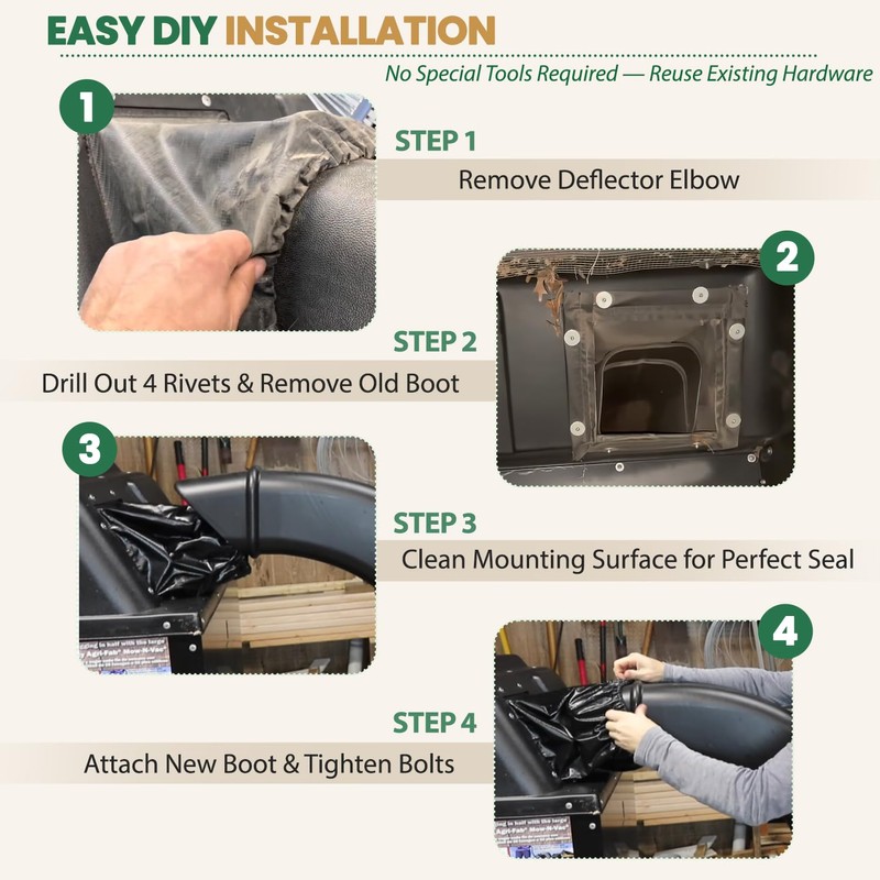 Camoo 48133 Lawn Mower Hard Top Boot for Agri-Fab Mow‑N‑Vac