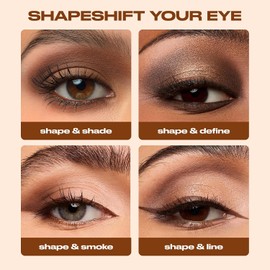 Urban Decay - Naked Shaped Warm Palette, Paleta de Sombras Todo en Uno con 14 Tonos Cálidos y 4 Acabados, Para Sombrear, Definir, Iluminar y Esculpir, Hasta 16H de Duración
