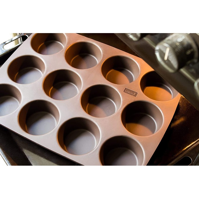 Lurch FlexiForm 85031 American Muffin Tray with 12 Moulds Brown