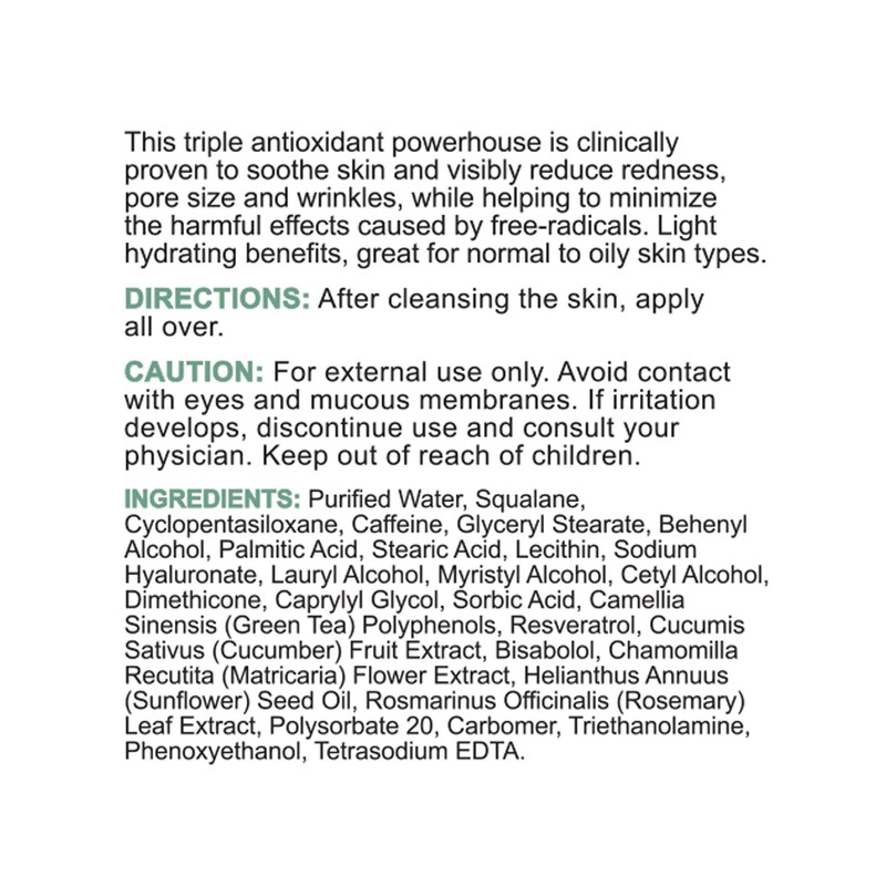 Replenix Redness Reducing Triple AOX Cream, Hydrating Medical-Grade Antioxidant Facial