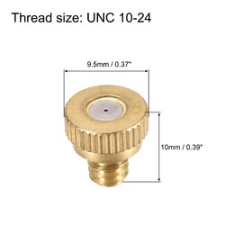 uxcell Brass Misting Nozzle - 10/24 UNC 0.5mm Orifice Dia Replacement Heads for Outdoor Cooling System