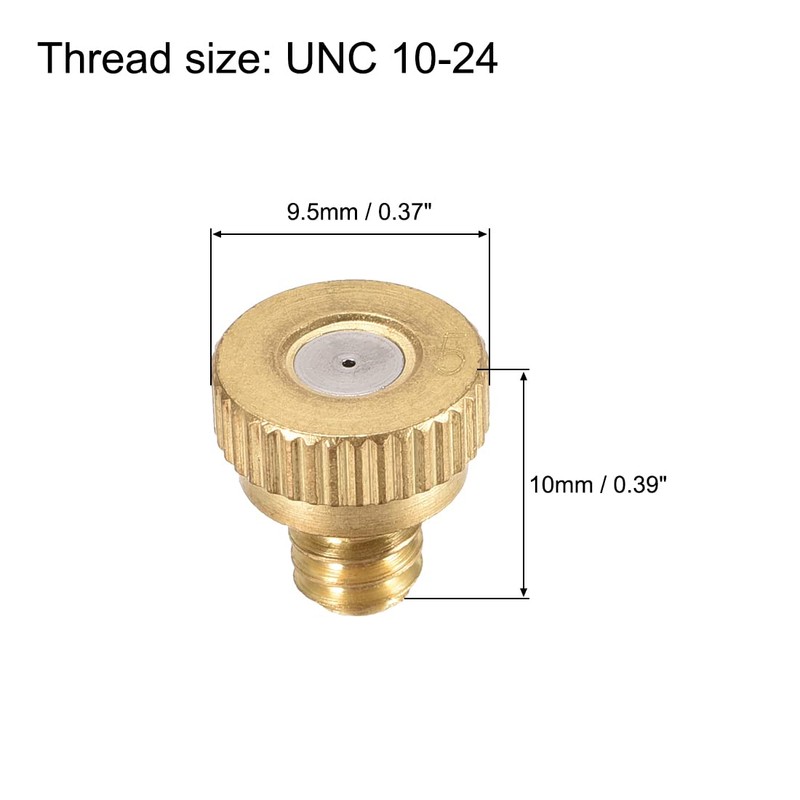 uxcell Brass Misting Nozzle - 10/24 UNC 0.5mm Orifice Dia