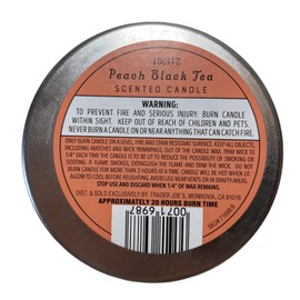 Trader Joe's Peach Black Tea Scented Candle, 5.7 oz (Pack of 2)