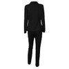 CHICME 2 Piece Women's Suiting Notched Collar Blazer with Drawstring