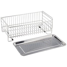Pearl Metal HB-3937 Slim Stainless Steel at Aqua Dish Drainer Basket Silver