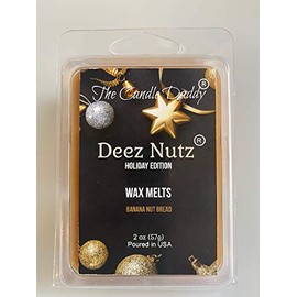 The Candle Daddy Deez Nutz Holiday Edition - Banana Nut Bread Scent - Maximum Scented Wax Melt Cubes - 2 Ounce Pack - Perfect for Christmas