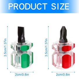 GLADFRESIT Mini Screwdriver Set,2PCS Small Phillips Screwdrivers Portable Stubby Screwdriver for Repairing Small Appliances Electric Computer