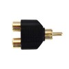 [F-FACTORY] RCA/Pin Terminal 2 Distribution Adapter, RCA (Male) to RCA