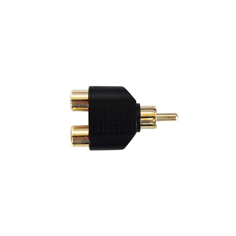 [F-FACTORY] RCA/Pin Terminal 2 Distribution Adapter, RCA (Male) to RCA