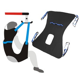 Patient Lift Sling for Home Use Elderly Bedridden Patient Lift Assist Aid Medical Toileting Sling Devices Full Body Elevation Lifter for Adults Sit to Stand Positioning Transfer Belt (Large)