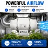 Qofioeuo 4 Inch Inline Duct Fan, 220m³, with 5ft Duct