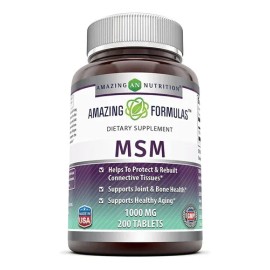 Formulas Msm 1000mg 200 Tabletas Amazing Nutrition Sabor Sin Sabor