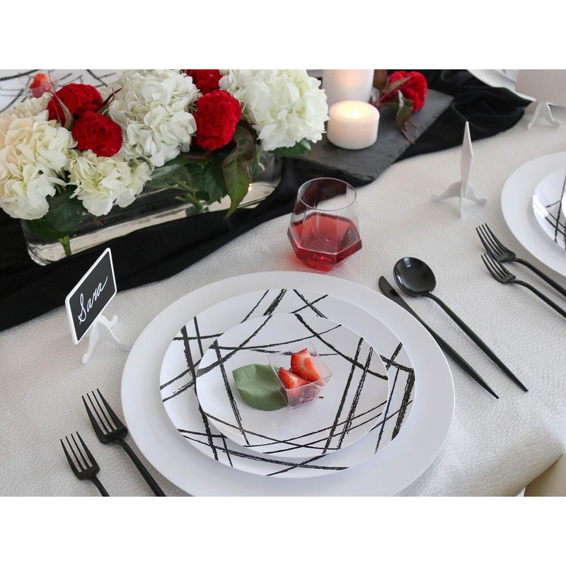 Novelty Modern Flatware Cutlery Combo Set (Black, 80)