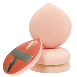 4 Pcs Korean Makeup Sponge Puff for Foundation Concealer and Powder Teardrop Setting Powder Puff Makeup Cushion Puff Foundation Sponge Blender Sponge for Liquid, Cream, and Powder (Large Size) - D