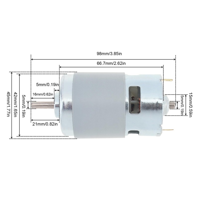 ChgImposs 2PCS 775 DC Motor 12-24V 12000RPM Large Torque Micro