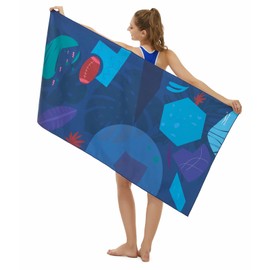 CHARS Microfibre Beach Towel XXL Camping Towel Quick-Drying Towel Sand-Free Ultra Soft 2-Sided Pattern Print Travel Towel Compact and Lightweight Sauna Towel Fitness (80 x 160 cm)