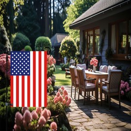 Akeydeco Garden Flag Pole Stand Holder, Garden Flags for Outside with Flag Stopper and Clip Waterproof Powder-Coated Paint for Flag Pole Holder for Outside House,Yard Flags for Outside