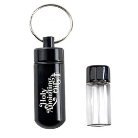 Logos Trading Post Anointing Oil Bottle Black Metal Keychain