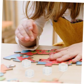 Totority 24pcs Clear Dice Puzzle Accessories Reusable Inflatable Risk Board Game Dish Acrylic Dice Blank Game Dice Gambling Dice Transparent