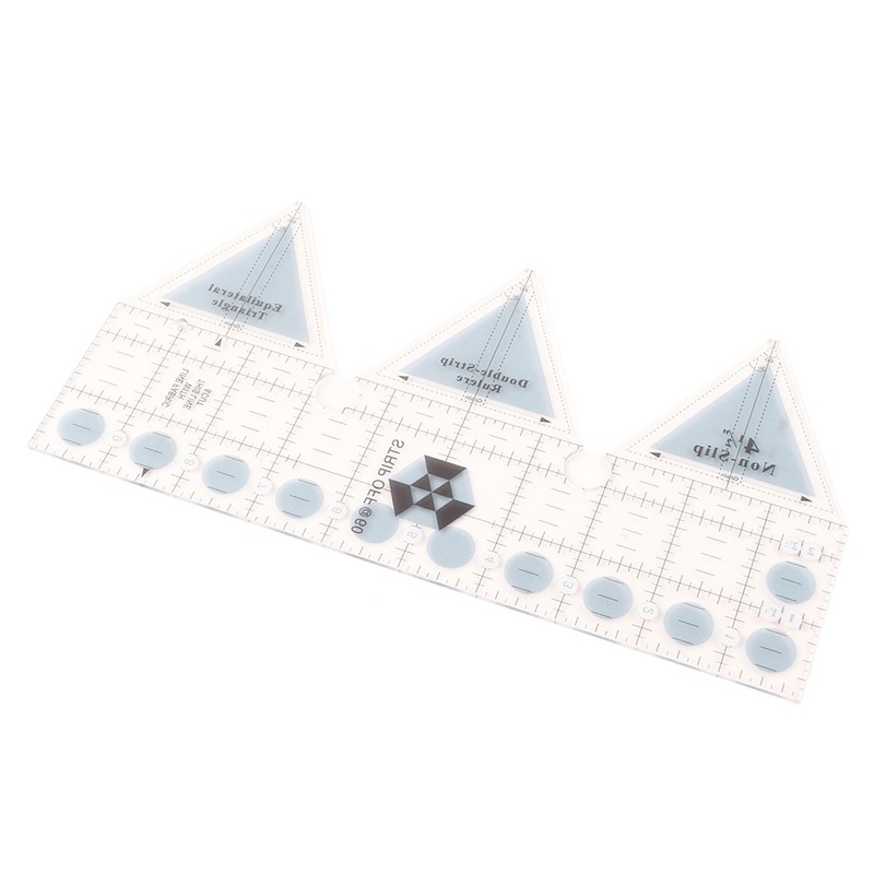 Ruler Grids 45/60/90 Degree Double Strip Ruler Transparent Acrylic Non