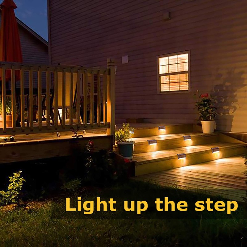 Phereu Solar Deck Lights Outdoor, 16 Pack Step LED Waterproof