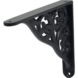 Duraline Baroque console shelf support, metal, black, 19 x 15 cm