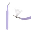 Professional Eyelash Tweezers - Stainless Steel Lash Applicator Tool for